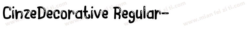CinzeDecorative Regular字体转换